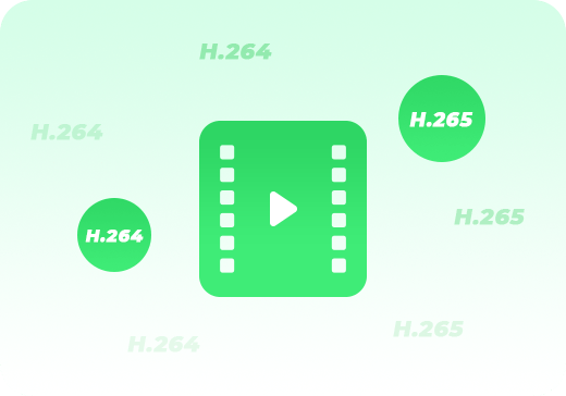 offer h.264 and h.265 video codec ways