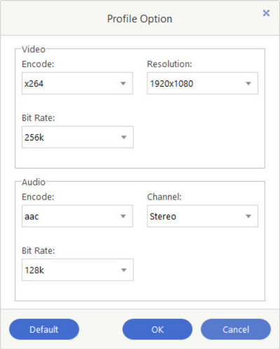 settings for output informations