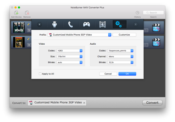 settings for output informations