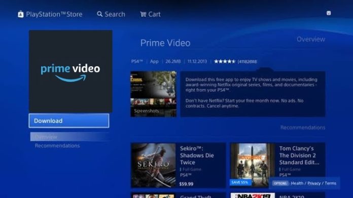 amazon internal app on ps4