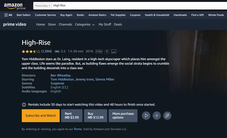 rent high rise in amazon