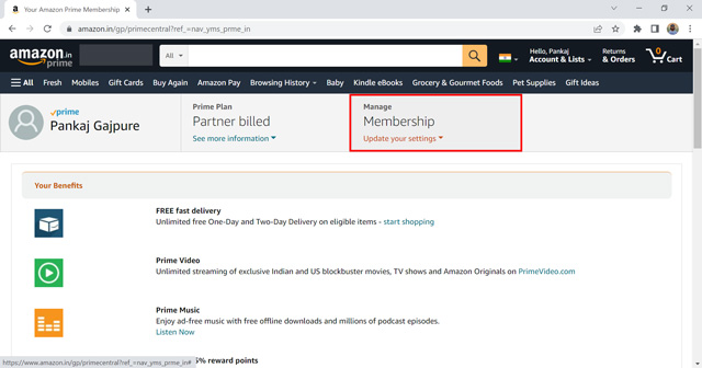 select manage membership