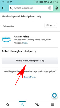 select prime membership settings