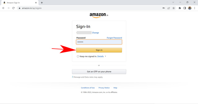 sign in amazon