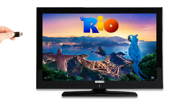 Play iTunes movie on TV from USB Flash Drive
