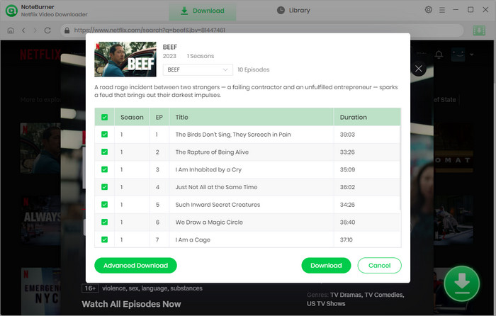 advance download