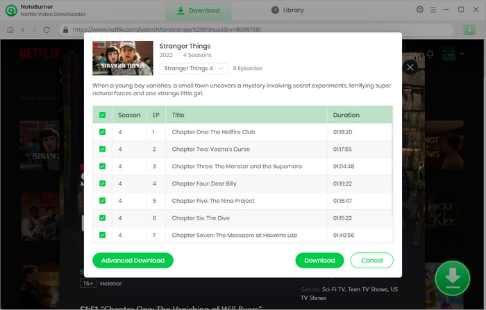 advance download