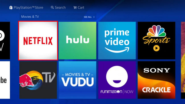 netflix app on ps4