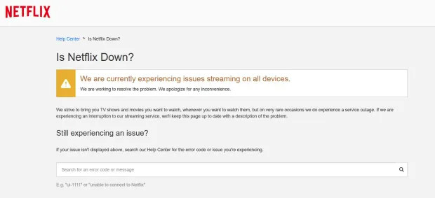 netflix is down