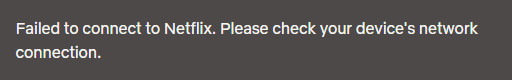 netflix connection fail