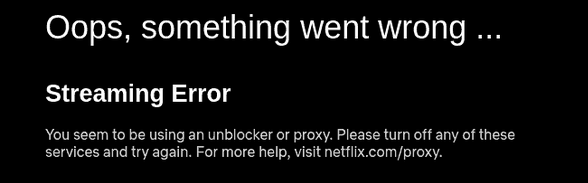 netflix proxy error