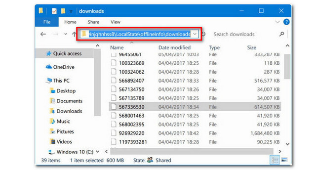 netflix download folder