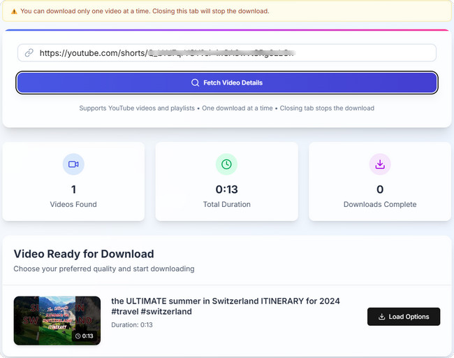 fetch youtube video details
