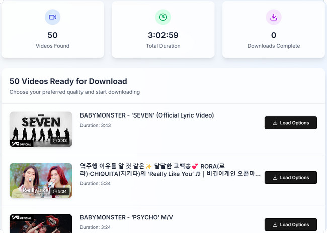 cannot donwload youtube playlist in one click