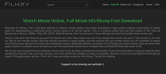 Free unblocked movie site for school Filmxy