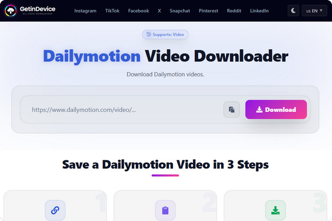 GetinDevice Dailymotion MP4 downloader