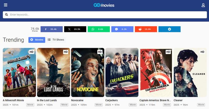 Free unblocked movie site for school GoMovies