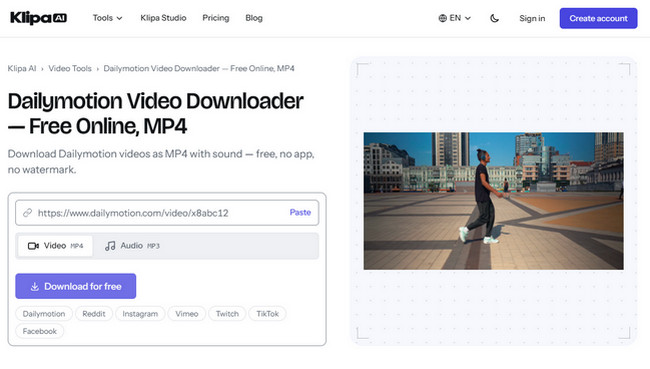 Klipa free Dailymotion video downloader MP4 MP3