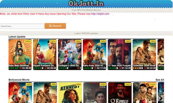 Okjatt HD MP4 Bollywood movies download