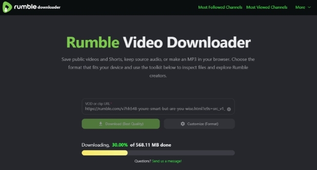 Free Online Rumble Downloaders