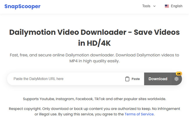 SnapScooper free online Dailymotion video downloader