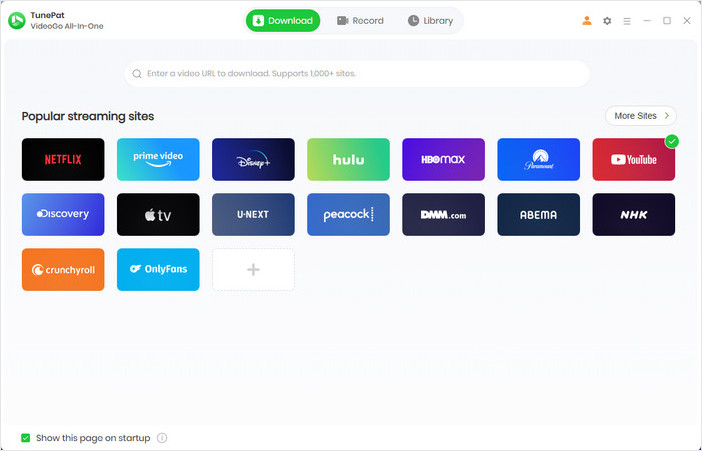 TunePat VideoGo All-In-One supported streaming platforms