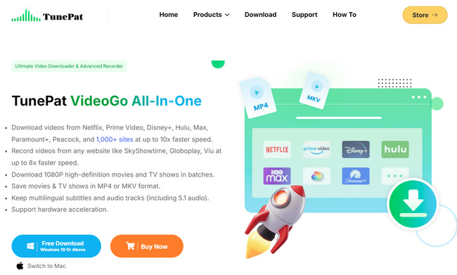 TunePat VideoGo All-In-One page