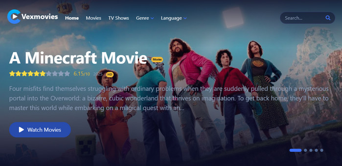 Free unblocked movie site for school VexMovies