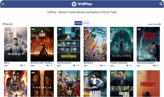 vidplay free hd movie streaming website