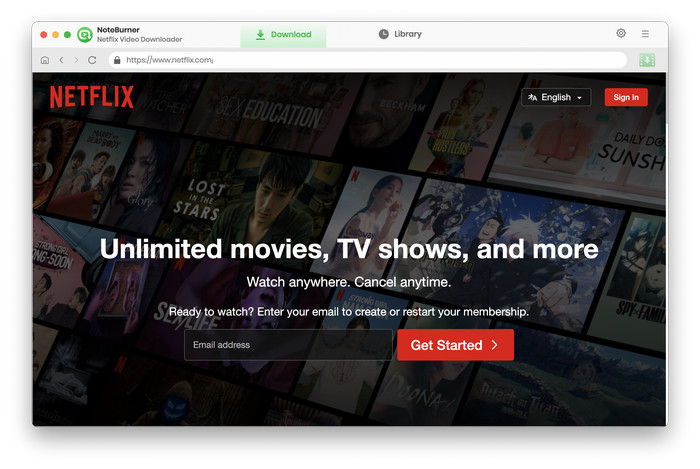 NoteBurner Netflix Video Downloader for Mac